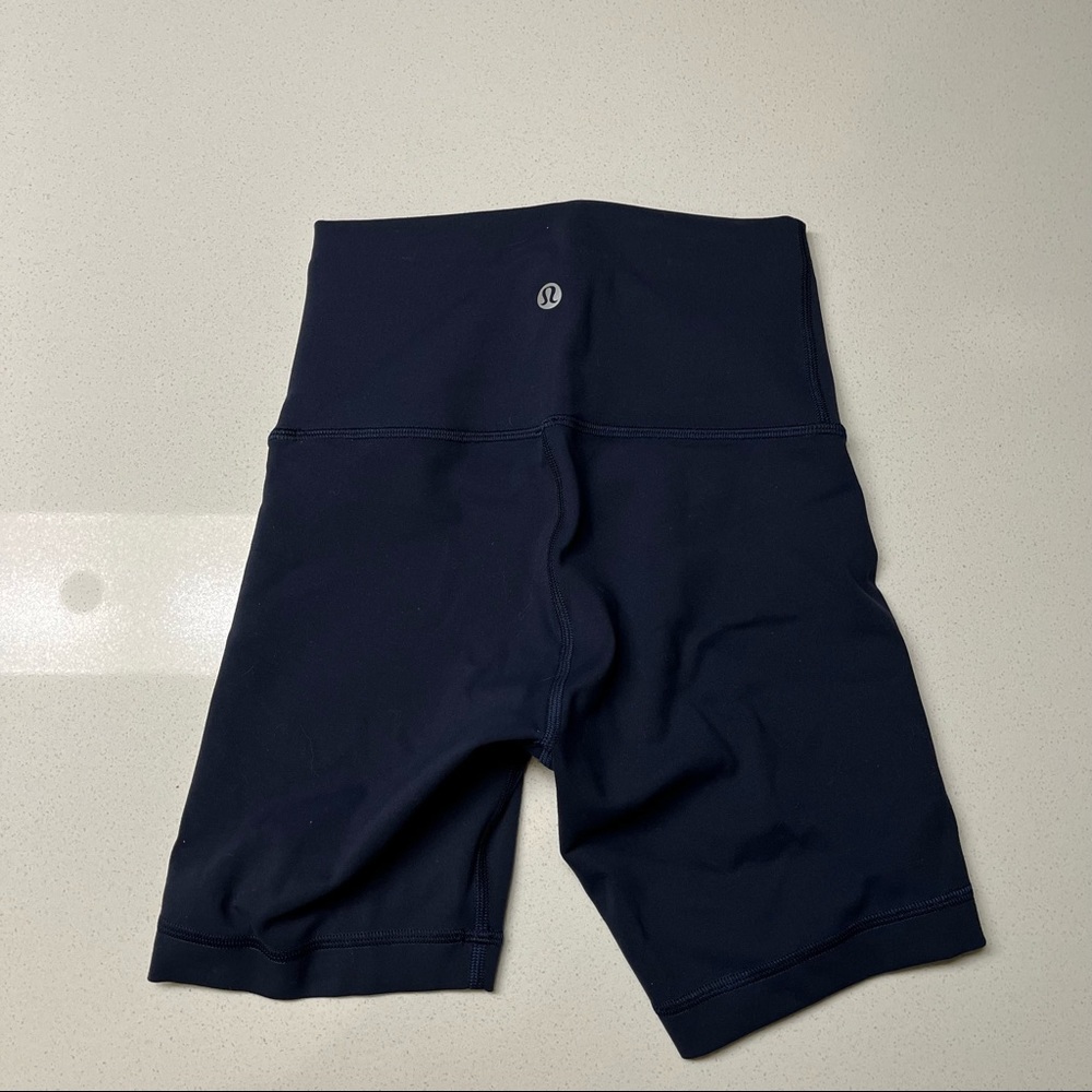Navy Lululemon biker shorts